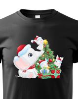 Dětské tričko s potiskem Vánočního slůně - roztomilé dětské tričko