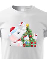 Dětské tričko s potiskem Vánočního slůně - roztomilé dětské tričko