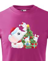 Dětské tričko s potiskem Vánočního slůně - roztomilé dětské tričko