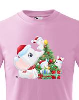 Dětské tričko s potiskem Vánočního slůně - roztomilé dětské tričko