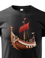Dětské tričko s potiskem Vikingské lodě  - tričko pro malé dobrodruhy