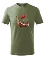Dětské tričko s potiskem Vikingské lodě  - tričko pro malé dobrodruhy