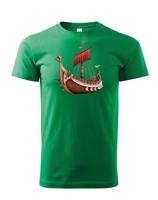 Dětské tričko s potiskem Vikingské lodě  - tričko pro malé dobrodruhy