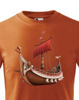 Dětské tričko s potiskem Vikingské lodě  - tričko pro malé dobrodruhy