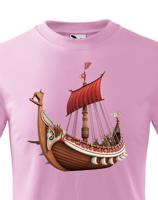 Dětské tričko s potiskem Vikingské lodě  - tričko pro malé dobrodruhy