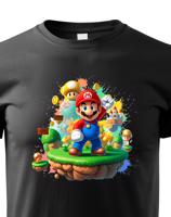 Dětské tričko s potiskem ze hry Super Mario - ideální pro malé hráče