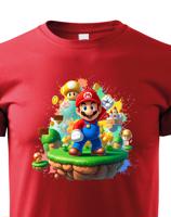 Dětské tričko s potiskem ze hry Super Mario - ideální pro malé hráče