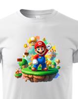 Dětské tričko s potiskem ze hry Super Mario - ideální pro malé hráče