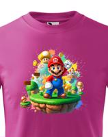 Dětské tričko s potiskem ze hry Super Mario - ideální pro malé hráče