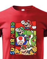 Dětské tričko s potiskem ze hry Super Mario - ideální pro malé hráče