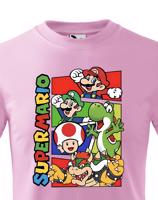 Dětské tričko s potiskem ze hry Super Mario - ideální pro malé hráče
