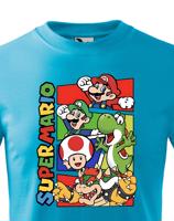 Dětské tričko s potiskem ze hry Super Mario - ideální pro malé hráče
