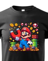 Dětské tričko s potiskem ze hry Super Mario - ideální pro malé hráče