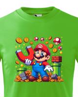 Dětské tričko s potiskem ze hry Super Mario - ideální pro malé hráče
