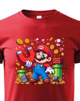 Dětské tričko s potiskem ze hry Super Mario - ideální pro malé hráče