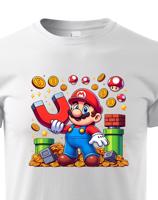 Dětské tričko s potiskem ze hry Super Mario - ideální pro malé hráče