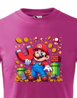 Dětské tričko s potiskem ze hry Super Mario - ideální pro malé hráče