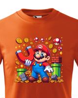 Dětské tričko s potiskem ze hry Super Mario - ideální pro malé hráče