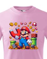 Dětské tričko s potiskem ze hry Super Mario - ideální pro malé hráče