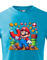 Dětské tričko s potiskem ze hry Super Mario - ideální pro malé hráče