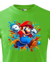 Dětské tričko s potiskem ze hry Super Mario - ideální pro malé hráče