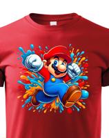 Dětské tričko s potiskem ze hry Super Mario - ideální pro malé hráče