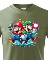 Dětské tričko s potiskem ze hry Super Mario - ideální pro malé hráče