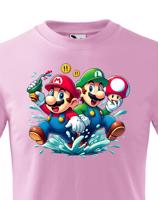Dětské tričko s potiskem ze hry Super Mario - ideální pro malé hráče