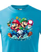 Dětské tričko s potiskem ze hry Super Mario - ideální pro malé hráče