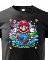 Dětské tričko s potiskem ze hry Super Mario - ideální pro malé hráče