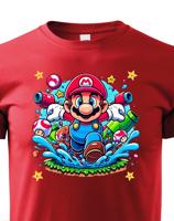 Dětské tričko s potiskem ze hry Super Mario - ideální pro malé hráče