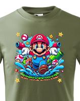 Dětské tričko s potiskem ze hry Super Mario - ideální pro malé hráče