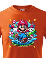 Dětské tričko s potiskem ze hry Super Mario - ideální pro malé hráče