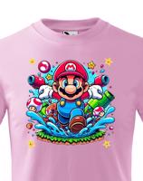 Dětské tričko s potiskem ze hry Super Mario - ideální pro malé hráče