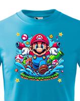 Dětské tričko s potiskem ze hry Super Mario - ideální pro malé hráče