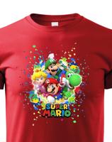 Dětské tričko s potiskem ze hry Super Mario - ideální pro malé hráče