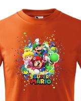 Dětské tričko s potiskem ze hry Super Mario - ideální pro malé hráče