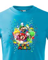 Dětské tričko s potiskem ze hry Super Mario - ideální pro malé hráče