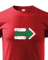 Dětské tričko s potiskem zelené turistické šipky