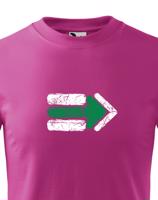 Dětské tričko s potiskem zelené turistické šipky