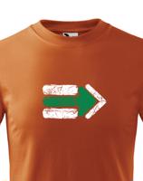 Dětské tričko s potiskem zelené turistické šipky