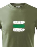 Dětské tričko s potiskem zelené turistické značky