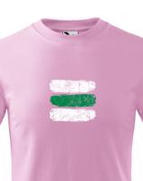 Dětské tričko s potiskem zelené turistické značky