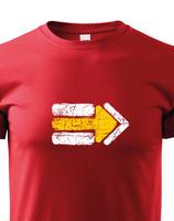 Dětské tričko s potiskem žluté turistické šipky