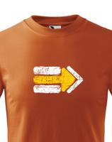 Dětské tričko s potiskem žluté turistické šipky