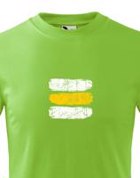 Dětské tričko s potiskem žluté turistické značky