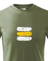 Dětské tričko s potiskem žluté turistické značky