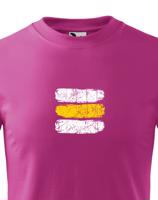 Dětské tričko s potiskem žluté turistické značky