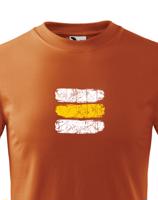 Dětské tričko s potiskem žluté turistické značky