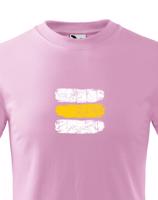 Dětské tričko s potiskem žluté turistické značky